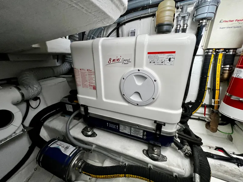 Slide: The Image of Engine room of 2021 Galeon 425 HTS with Fischer Panda generator. - 22