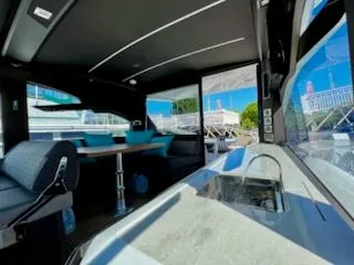 Slide: The Image of Interior of 2021 Galeon 425 HTS yacht with modern design. - 5