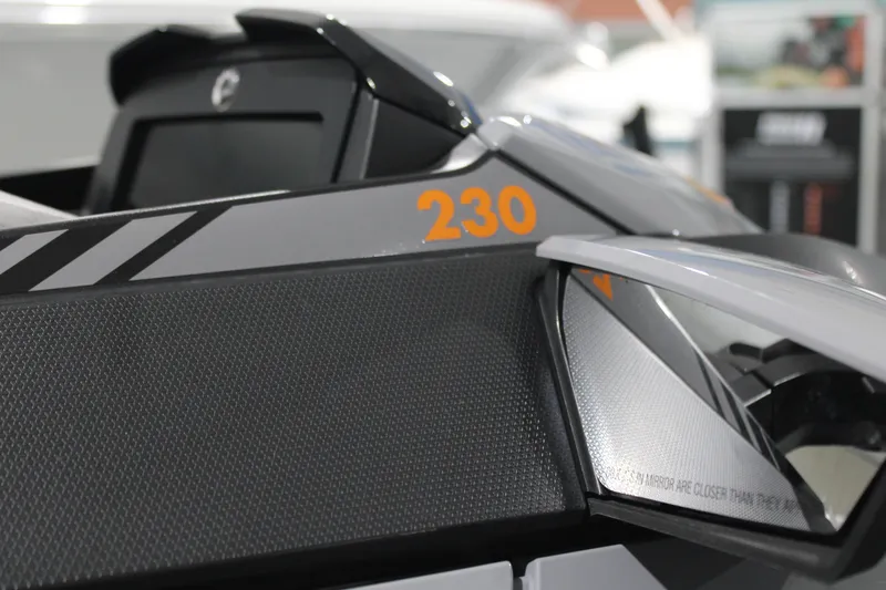 Slide: The Image of 2023 Sea-Doo Wake Pro 230, close-up of sleek design and detailing. - 12