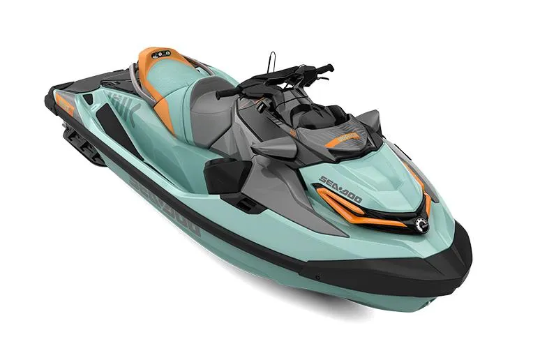 Slide: The Image of Manufacturer Provided Image: 2023 Sea-Doo Wake Pro 230 jet ski in teal and orange. - 15
