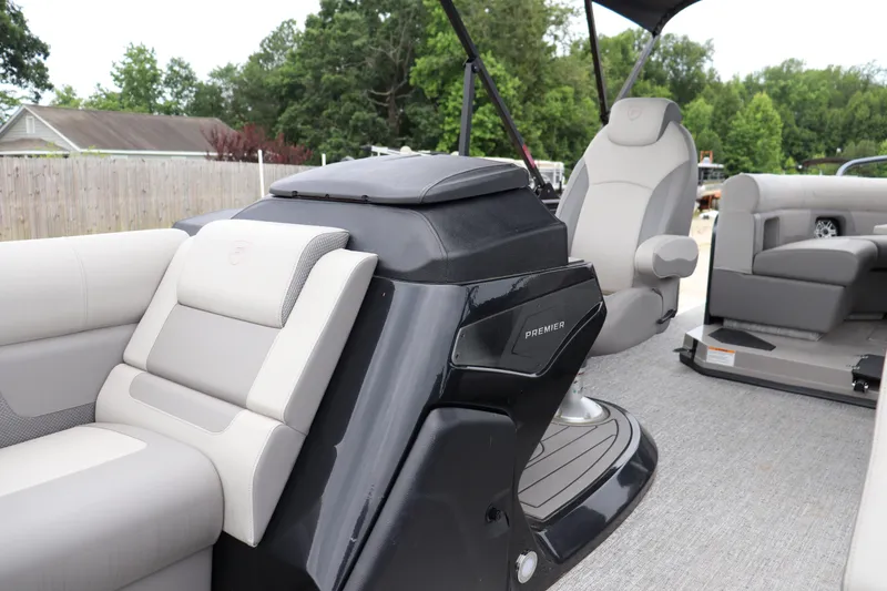Slide: The Image of 2024 Premier 250 Solaris Rev boat interior with luxurious seating and modern design. - 5