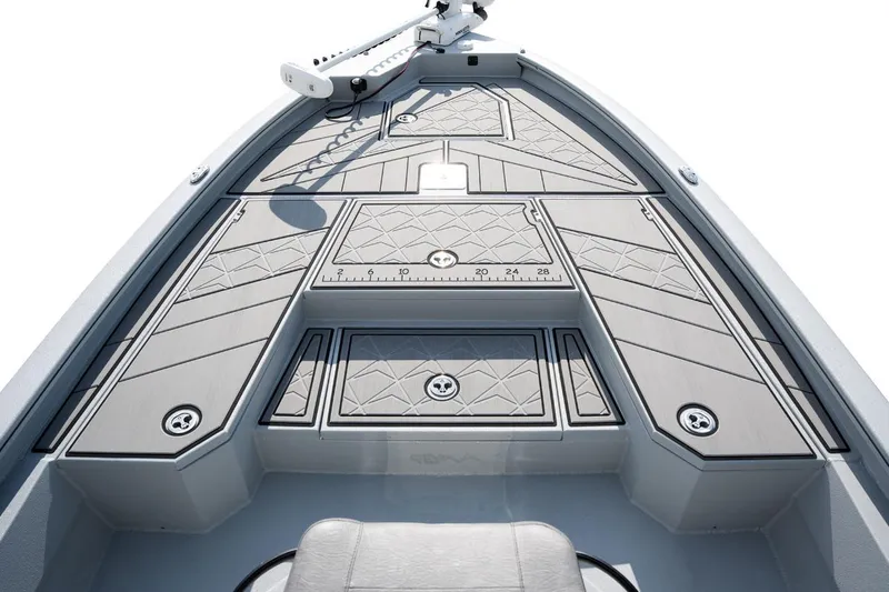 Slide: The Image of Avid 23 Mag 2026 boat deck with sleek, modern design and storage compartments. - 7