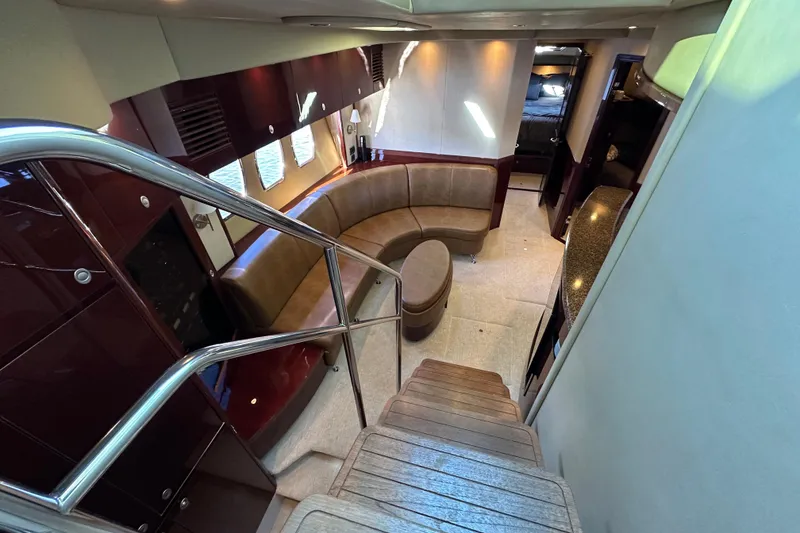 Slide: The Image of Luxurious interior of 2007 Sea Ray 60 Sundancer yacht with elegant seating and modern design. - 18