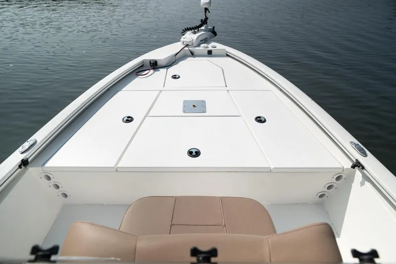 Slide: The Image of Control panel of 2026 Avid 19 FSX boat with gauges and switches. - 21