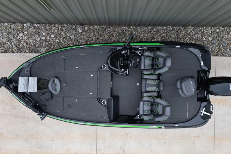 Slide: The Image of Overhead view of 2019 Nitro Z18 Pro fishing boat with seating and equipment. - 5