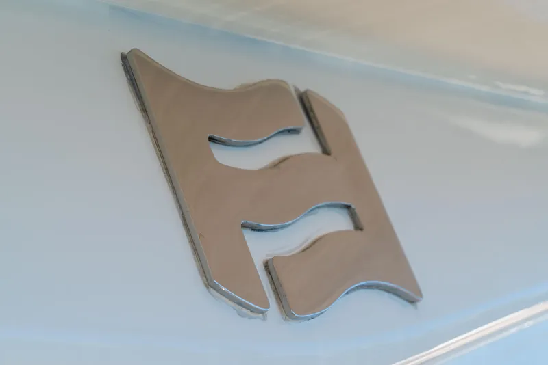 Slide: The Image of Chrome logo on 2015 Ferretti Yachts 750, sleek and modern design. - 32