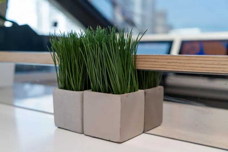 Slide: The Image of Small potted plants on a Ferretti Yachts 750, 2015 model, interior detail. - 48
