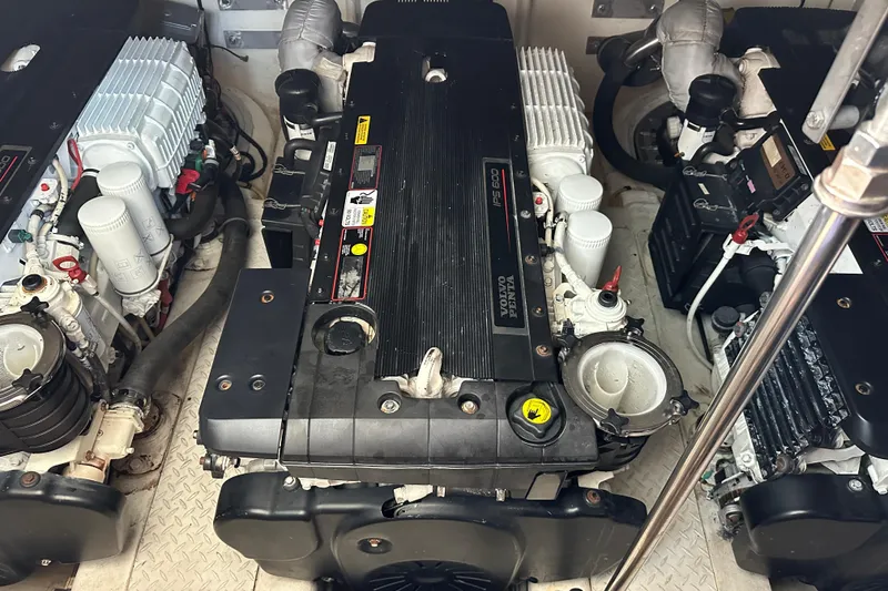 Slide: The Image of Engine room of 2011 Cruisers Yachts 540 Sports Coupe with Volvo Penta IPS600 engines. - 35
