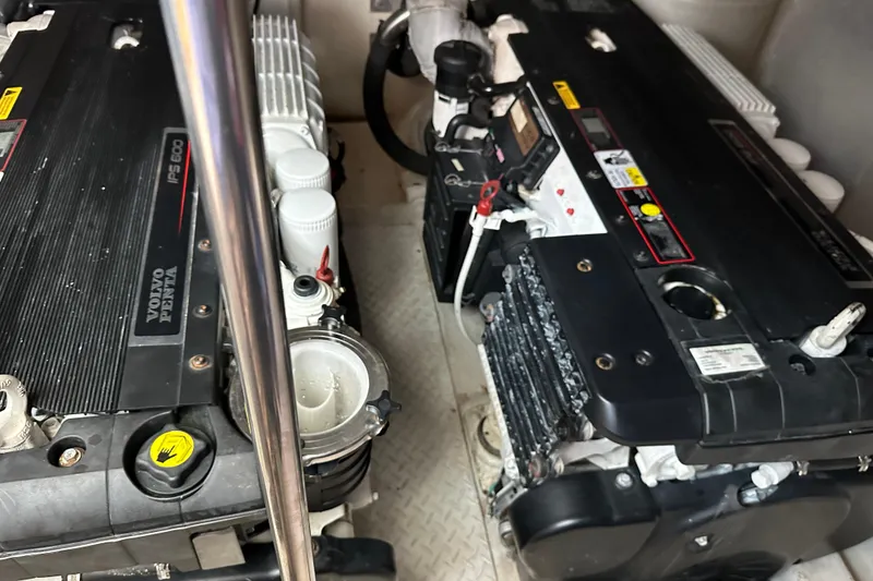 Slide: The Image of Engine room of 2011 Cruisers Yachts 540 Sports Coupe with Volvo Penta engines. - 38