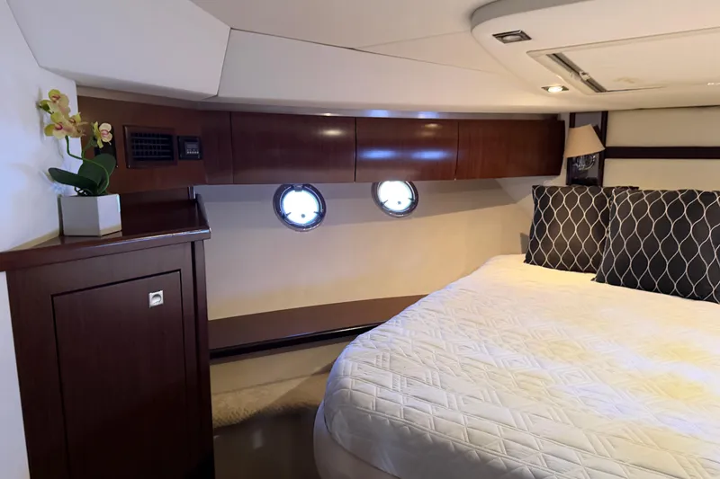 Slide: The Image of Luxurious bedroom interior of 2011 Cruisers Yachts 540 Sports Coupe with elegant decor. - 43