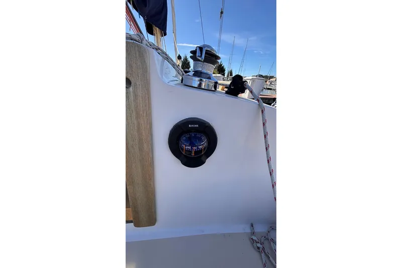 Slide: The Image of Compass and winch on 2016 Alerion Express 28 sailboat deck. - 20