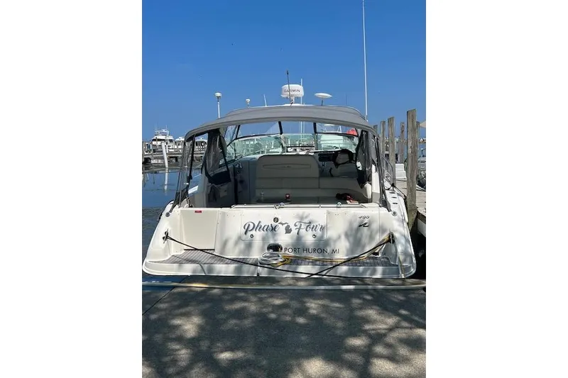 Slide: The Image of 1997 Sea Ray 400 Sundancer docked at Port Huron marina. - 4