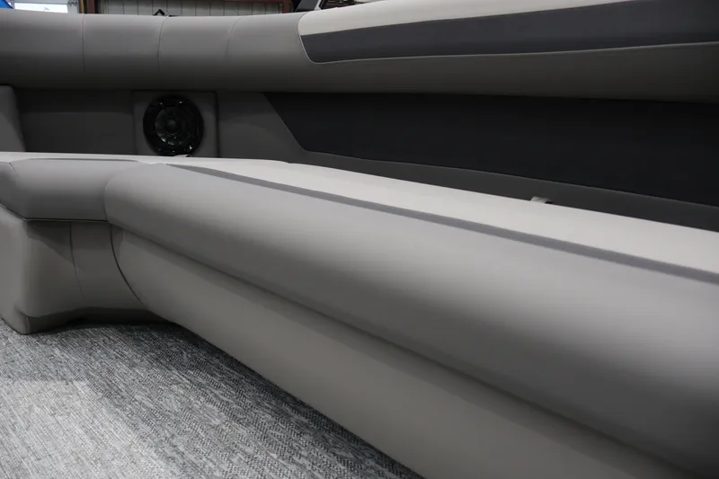 Slide: The Image of Luxurious seating in the 2026 Premier 200 Sunscape RF boat interior. - 12