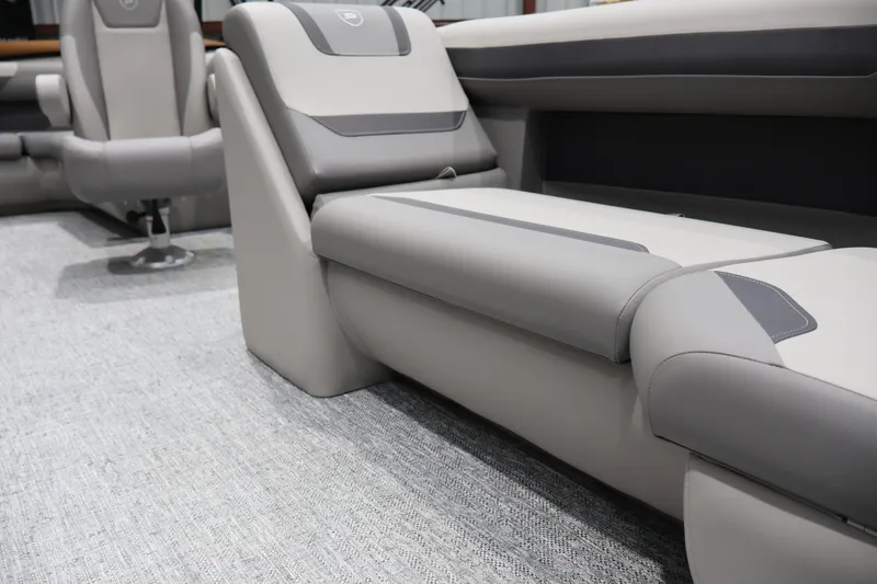 Slide: The Image of Luxurious seating in 2026 Premier 200 Sunscape RF boat interior. - 15