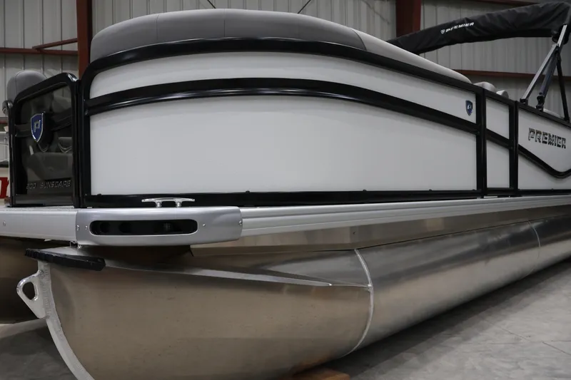 Slide: The Image of Premier 200 Sunscape RF 2027: Sleek design with a sturdy aluminum hull, perfect for leisure activities. - 53