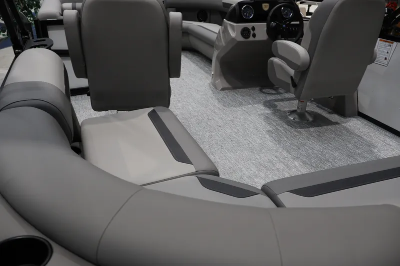 Slide: The Image of Interior of 2026 Premier 200 Sunscape RF boat with luxurious seating and modern dashboard. - 35