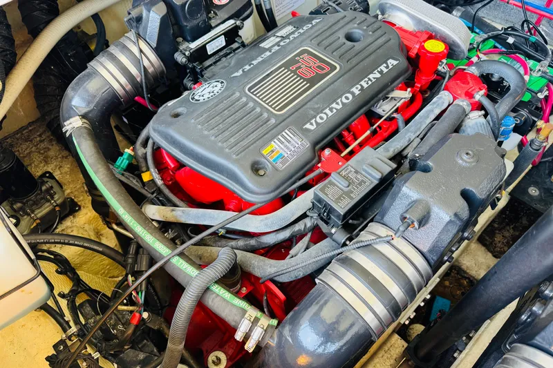 Slide: The Image of Engine of a 2006 Regal 3360 Window Express boat with Volvo Penta components. - 63