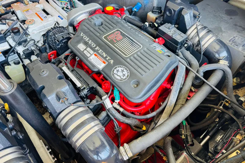 Slide: The Image of Engine of a 2006 Regal 3360 Window Express boat with Volvo Penta components. - 64
