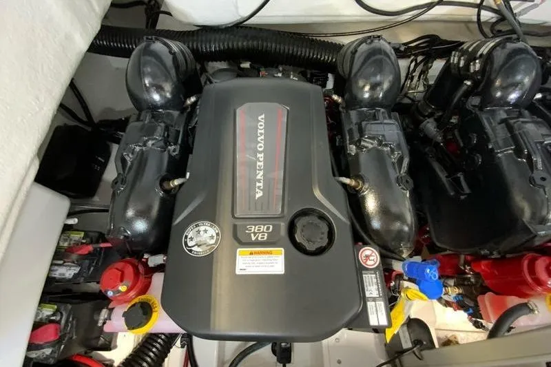 Slide: The Image of Volvo Penta 380 V8 engine in 2026 Cobalt R35 boat, detailed view. - 18