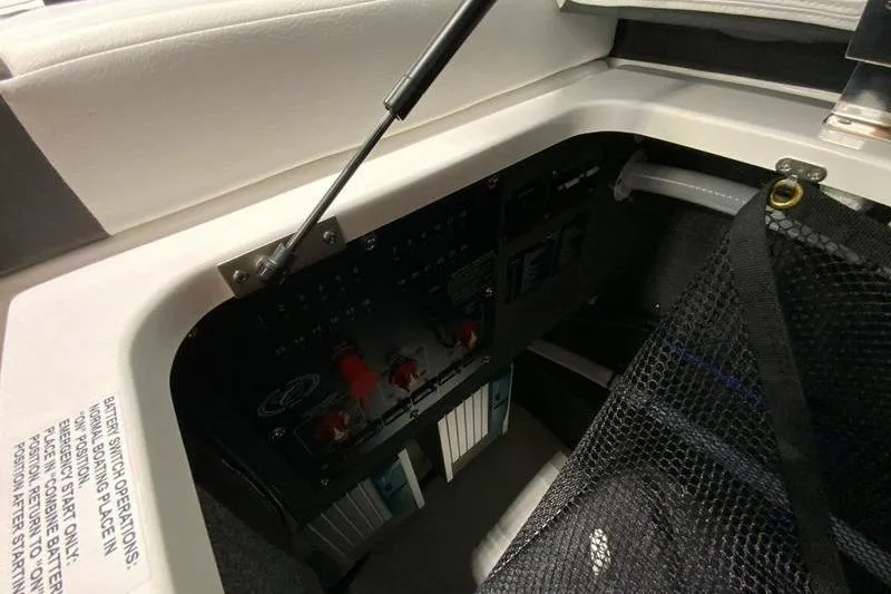 Slide: The Image of Control panel of 2026 Cobalt R35 with switches and netting. - 29