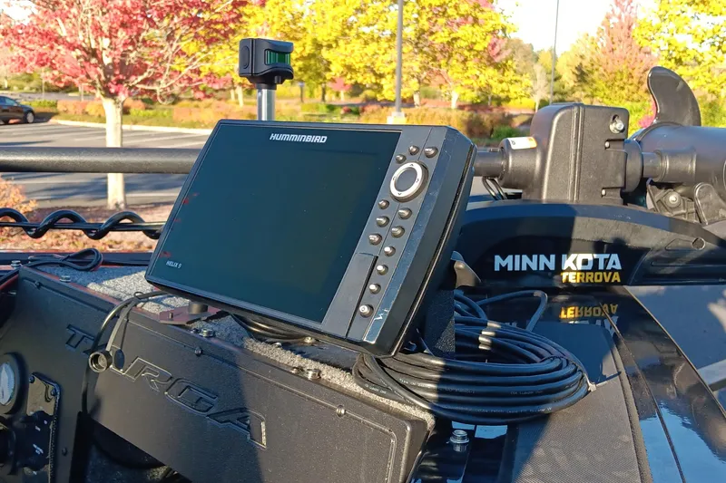 Slide: The Image of 2024 Tracker Targa V-19 WT Tournament Edition with Humminbird Helix 9 and Minn Kota Terrova. - 6