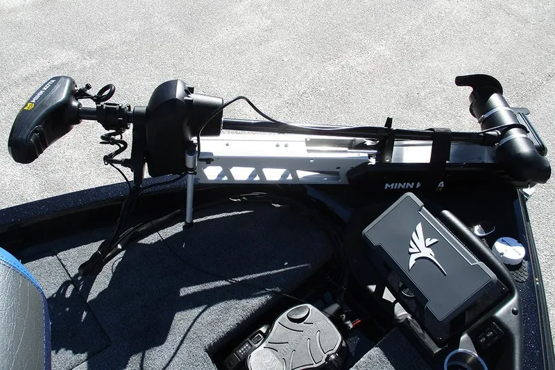 Slide: The Image of Trolling motor setup on a 2026 Phoenix 818 Pro boat deck. - 16