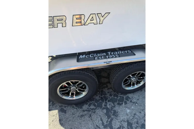 Slide: The Image of 2026 Blazer Bay 2400 on McClain trailer, established 1955, with dual wheels. - 35