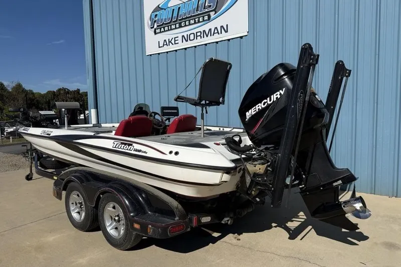 Slide: The Image of 2005 Triton TR-21 boat with Mercury engine at Foothills Marine Center, Lake Norman. - 2