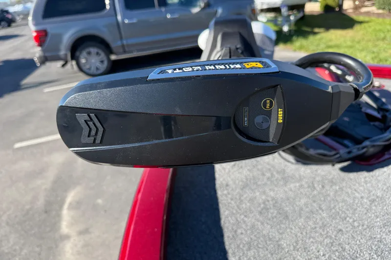 Slide: The Image of Close-up of a Minn Kota trolling motor on a 2026 Vexus AVX1980 boat. - 7