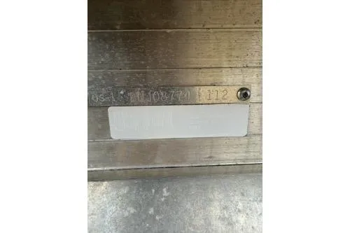 Slide: The Image of Close-up of 2012 SUNTRACKER FISHING BARGE 22 metal identification plate. - 6