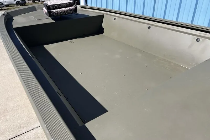 Slide: The Image of 2025 Tracker Grizzly 1648 Utility boat interior, spacious and durable design. - 11