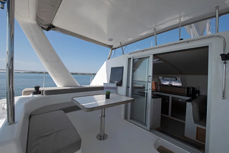Slide: The Image of Modern 2021 Celtic Yachts 40 interior with sleek design and ocean view. - 29
