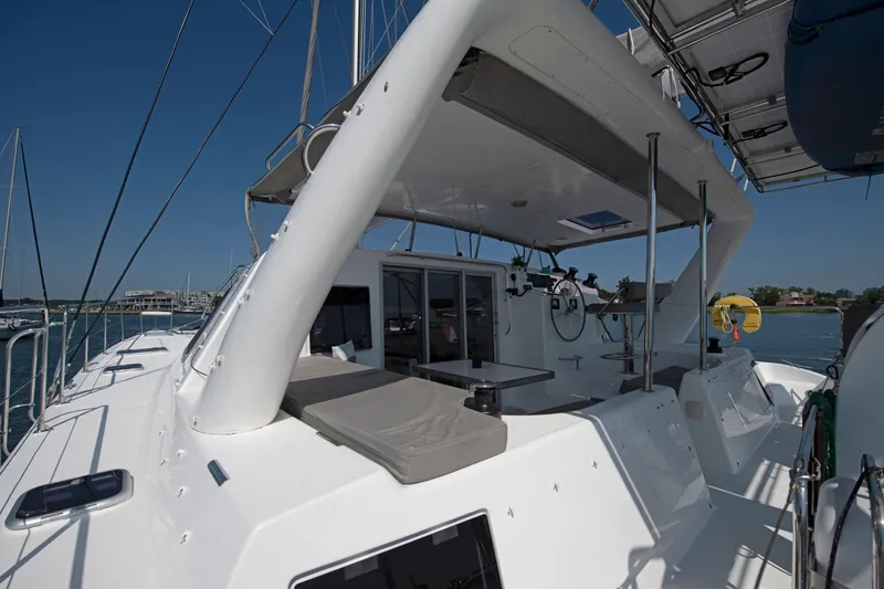 Slide: The Image of 2021 Celtic Yachts 40 sailboat deck with seating and navigation equipment. - 31