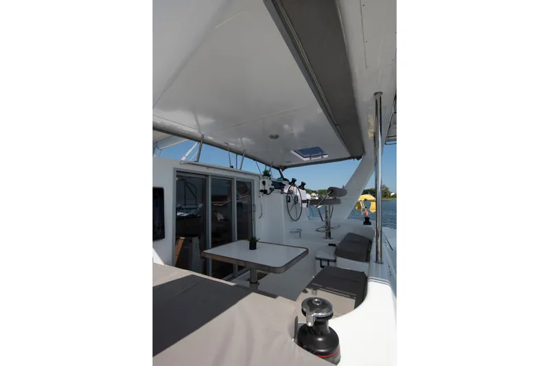 Slide: The Image of Spacious deck of 2021 Celtic Yachts 40, featuring seating and navigation equipment. - 36