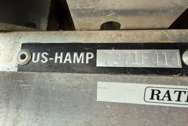 Slide: The Image of 2014 Harris FloteBote Sunliner 200 boat identification plate with serial number. - 29