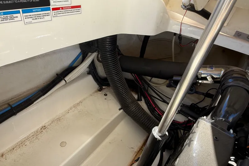 Slide: The Image of Mercury MerCruiser engine label on 2011 Sea Ray 270 SLX, showing specifications and serial numbers. - 31