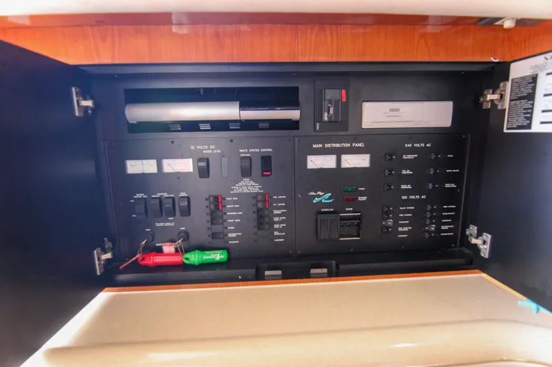 Slide: The Image of Electrical control panel of a 2000 Sea Ray 450 Express Bridge yacht. - 30