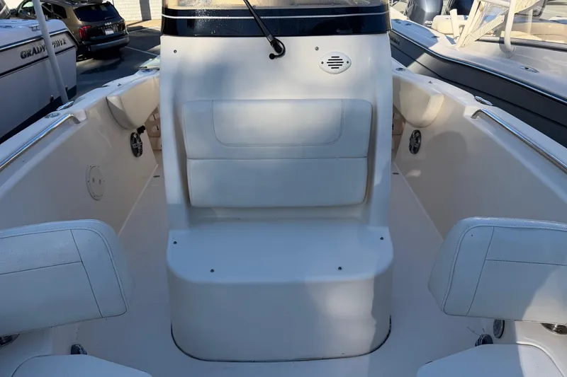 Slide: The Image of 2022 Grady-White Fisherman 257 boat interior with seating and console. - 4