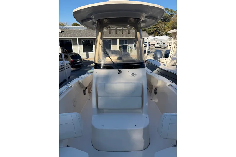 Slide: The Image of 2022 Grady-White Fisherman 257 boat interior with seating and console. - 5