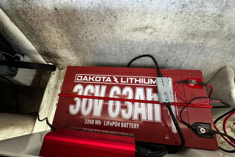 Slide: The Image of Dakota Lithium 36V 63Ah battery in 2021 Parker 2320 Sport Cabin boat. - 26