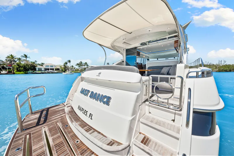 Slide: The Image of 2022 Riviera 5400 Sport Yacht docked in sunny Naples, Florida. - 36