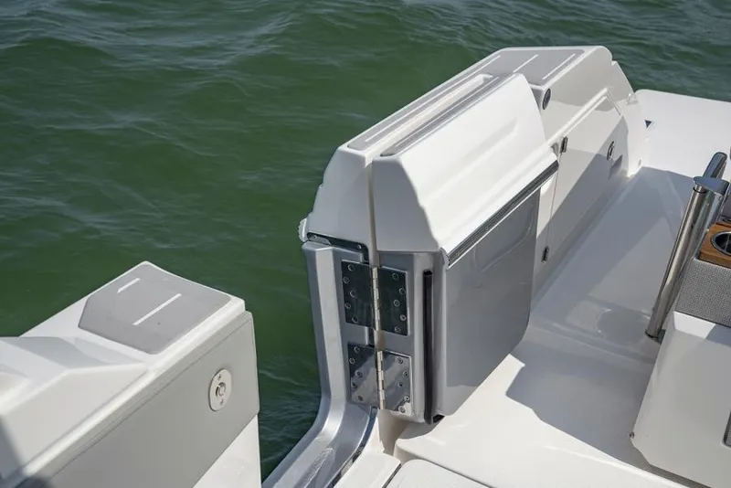 Slide: The Image of Manufacturer Provided Image: 2025 Tiara Yachts 43 LS boat deck with sleek design and water view. - 15