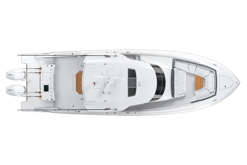 Slide: The Image of Manufacturer Provided Image: 2025 Tiara Yachts 43 LS top view, showcasing sleek design and spacious layout. - 29