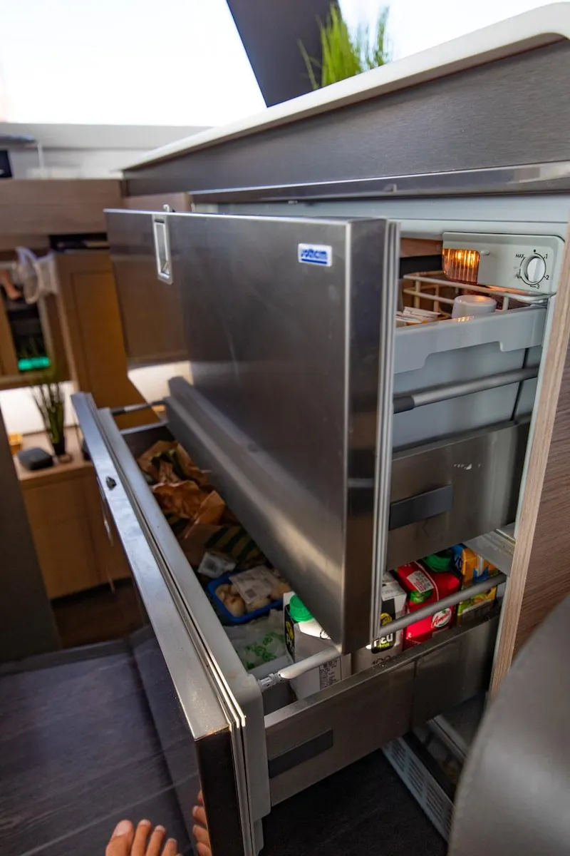 Slide: The Image of Modern kitchen interior of 2023 Fountaine Pajot Tanna 47 catamaran. - 27