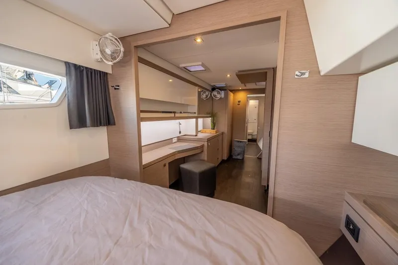 Slide: The Image of Luxurious cabin interior of 2023 Fountaine Pajot Tanna 47 catamaran. - 41