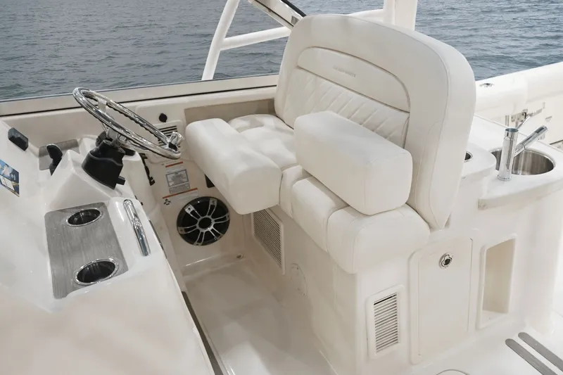 Slide: The Image of Interior of Grady-White Freedom 325 boat, model year 2026. - 13