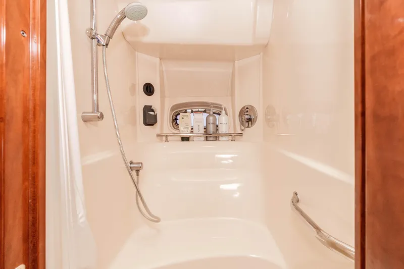 Slide: The Image of Luxurious shower in 2007 Sea Ray 48 Sundancer yacht with modern fixtures. - 37