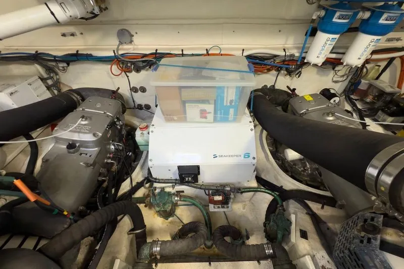 Slide: The Image of Engine room of 2020 Cruisers Yachts 50 Cantius with Seakeeper 6 stabilizer. - 65