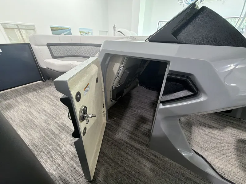 Slide: The Image of Interior of 2026 Godfrey 255 SFL with open door. - 19