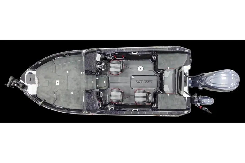 Slide: The Image of Manufacturer Provided Image: Top view of 2026 Skeeter WXR2260 fishing boat with dual seating and motor. - 13